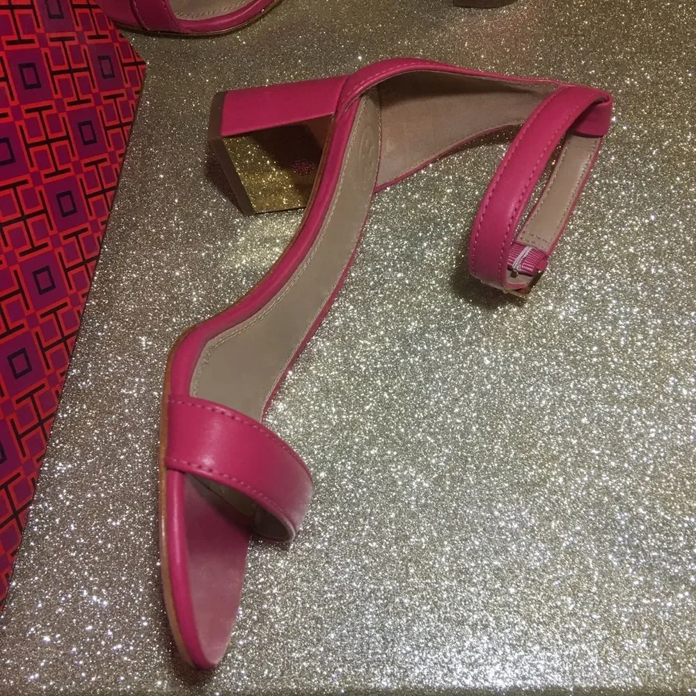 Tory Burch Cecile Ankle Strap Block Heels - NEW!